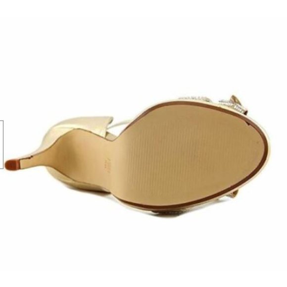 Caparros Womens Zolina Open Toe D'Orsay Pumps Gold Metallic Size 7.5 M Prom NEW - Picture 2 of 4